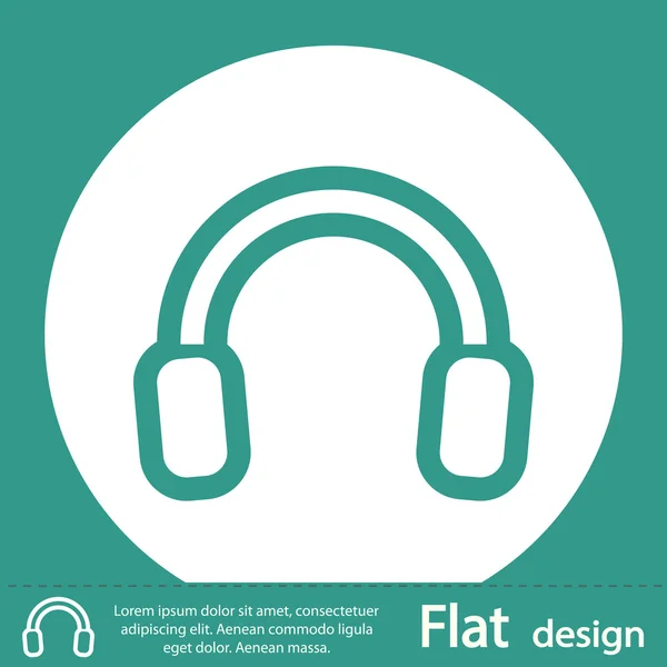 Flat Icon ของหูฟัง — ภาพถ่ายสต็อก