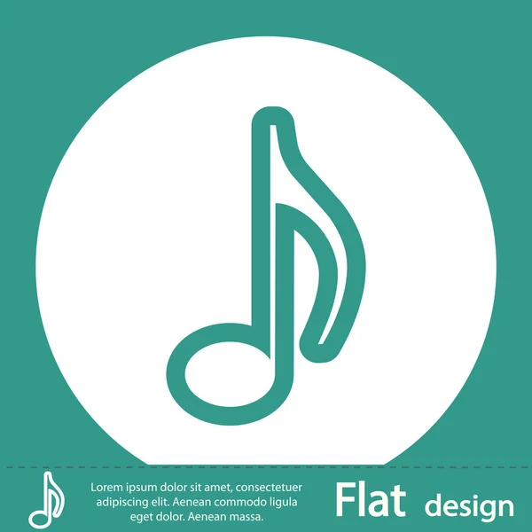 Muzyka ikona designu — Zdjęcie stockowe