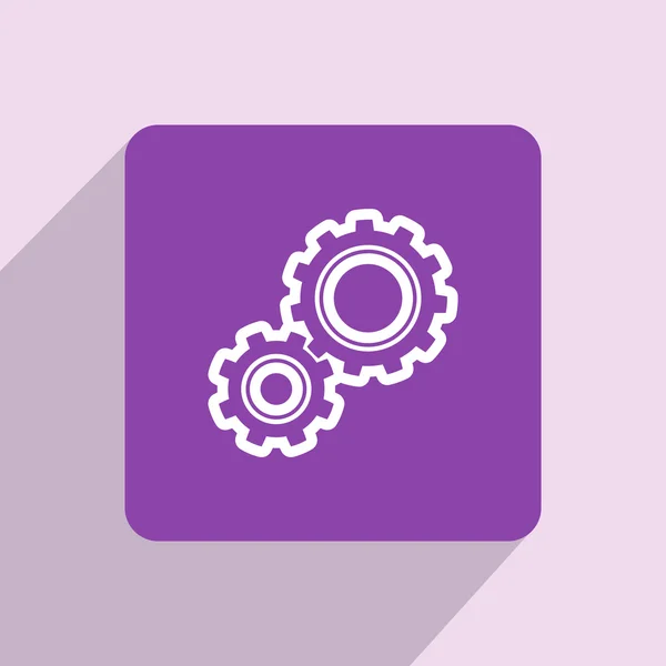 Gear icon. Flat design style — Stock Photo, Image