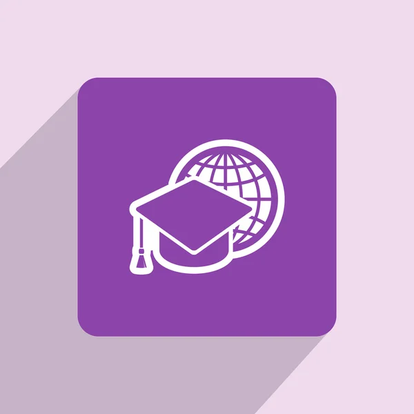 Graduatie cap pictogram — Stockfoto