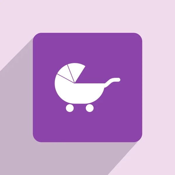 Carruagem de bebê ícone silhueta — Fotografia de Stock