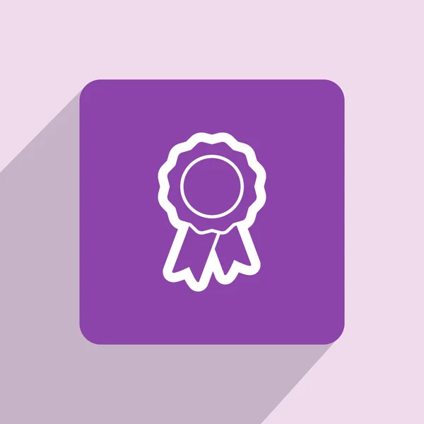 Badge with ribbons icon — Stock Photo, Image