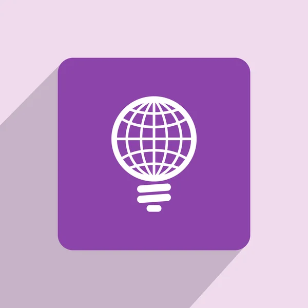 Global light bulb icon — Stock Photo, Image