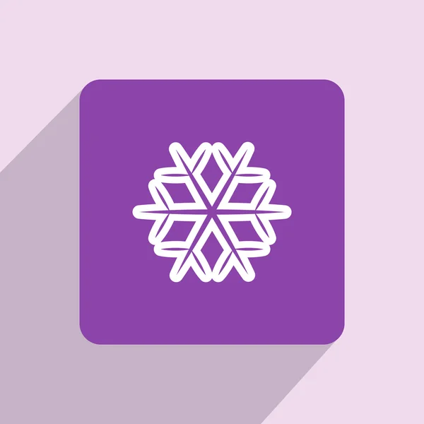 Copo de nieve icono plano —  Fotos de Stock