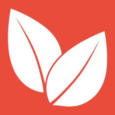 Yaprak simge düz tasarım stil