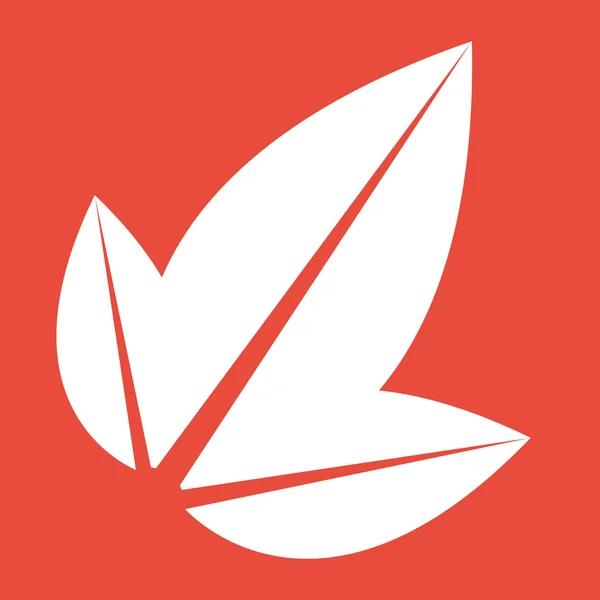 Leaf icon Flat design style — Stock Photo, Image