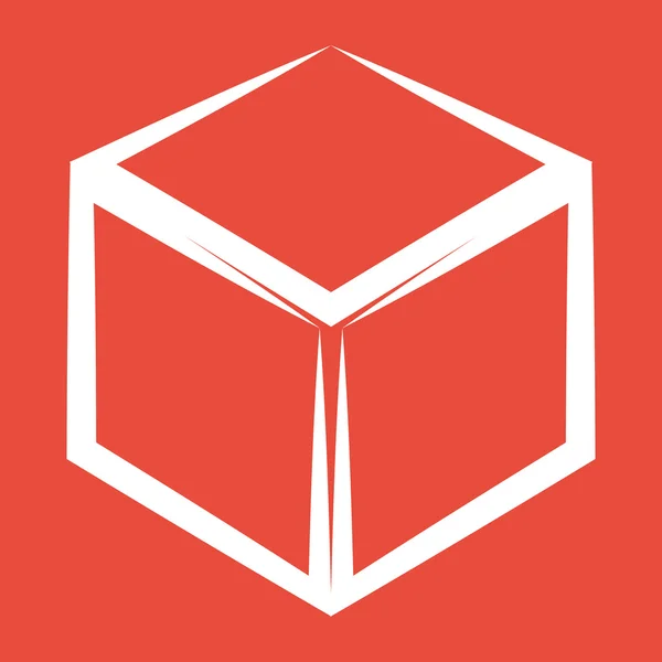 3D-kubus logo ontwerp pictogram — Stockfoto