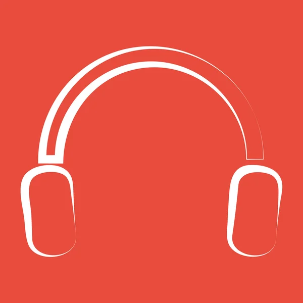 Flat Icon of Headphones — Stock Photo, Image