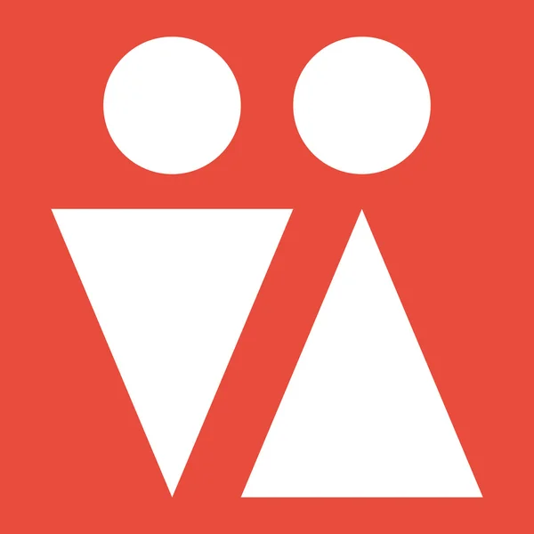 Male and female symbols icon — Stock Photo, Image