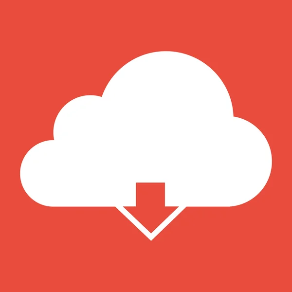 Cloud computing download pictogram — Stockfoto