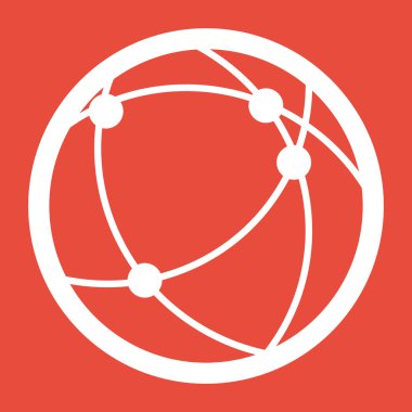 Küresel teknoloji ya da sosyal ağ simgesini