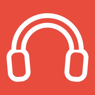 kulaklık düz simgesi