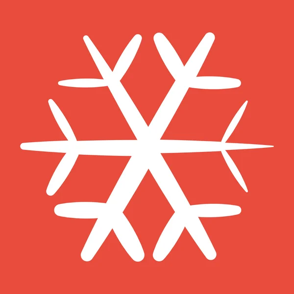 Snöflinga flat ikonen — Stockfoto