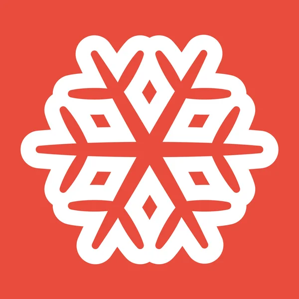 Copo de nieve icono plano —  Fotos de Stock