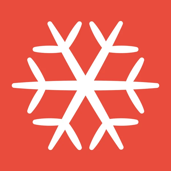 Sneeuwvlok platte pictogram — Stockfoto