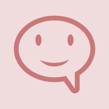 gülümseme konuşma balonu simgesinin