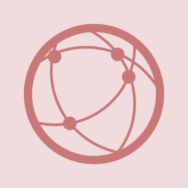 Küresel teknoloji ya da sosyal ağ simgesini