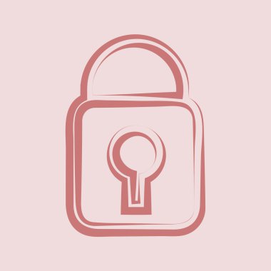 Asma kilit simgesi tasarım