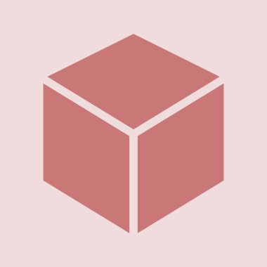 Küp logo tasarım simgesi