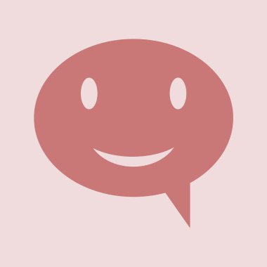 gülümseme konuşma balonu simgesinin