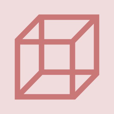 Küp logo tasarım simgesi