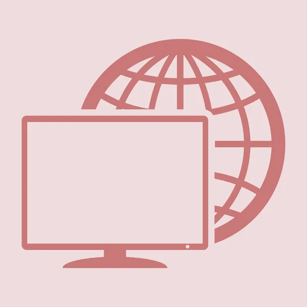 Diseño del icono del monitor — Foto de Stock
