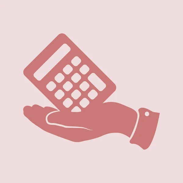 Calculator in hand icon — Stock Photo, Image