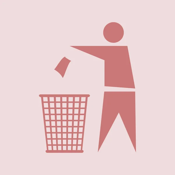 Çöp kutusu simgesini — Stok fotoğraf