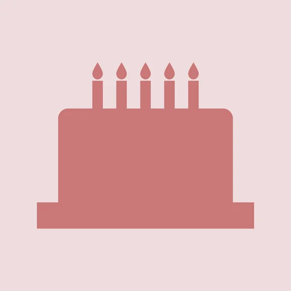 Födelsedag kaka ikonen — 图库照片