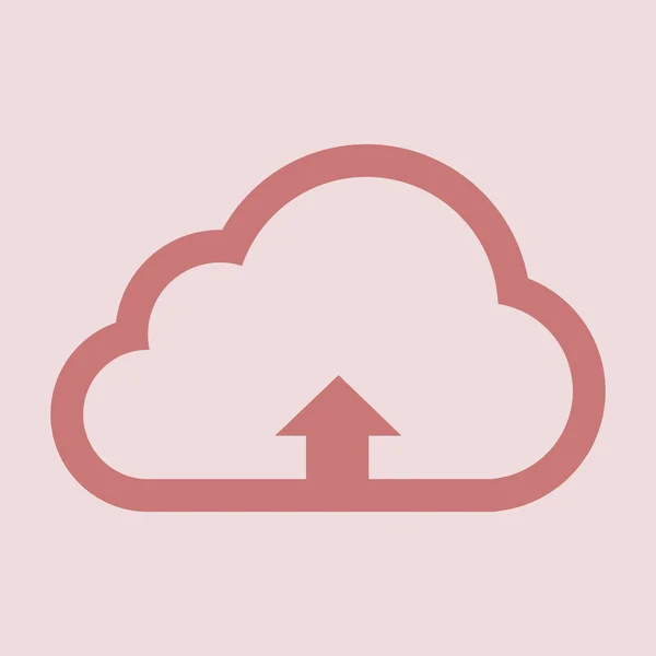 Wolk uploadpictogram in illustratie, — Stockfoto