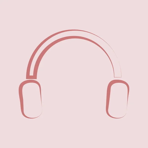 Flat Icon of Headphones — Stock Photo, Image