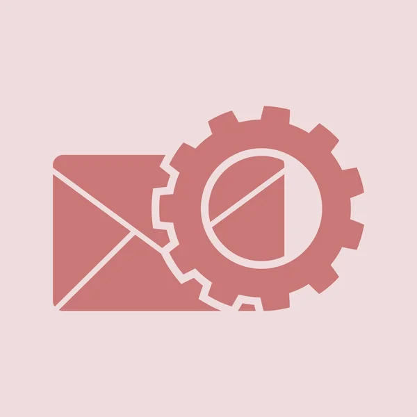 Mail icon with gear — Stock Photo, Image