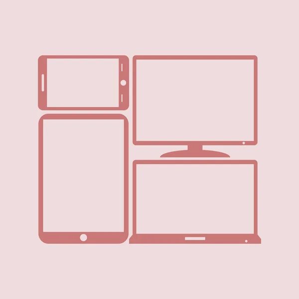 Set of electronic devices icon — Stock Photo, Image