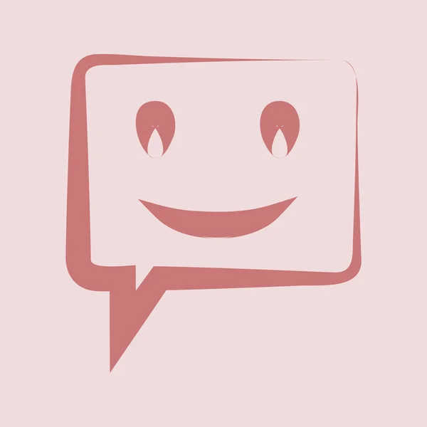 Smile talk bubble icon — Stock Photo, Image