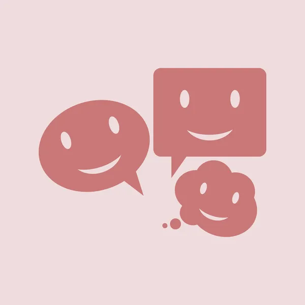 Glimlach talk bubble-pictogram — Stockfoto