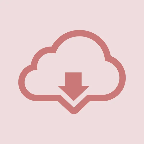 Chmura ikona ilustracja uploadu, — Zdjęcie stockowe