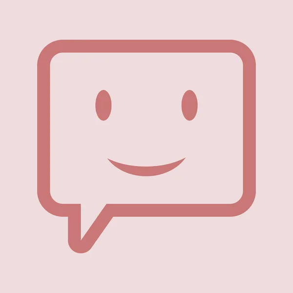 Smile talk bubble icon — Stock Photo, Image