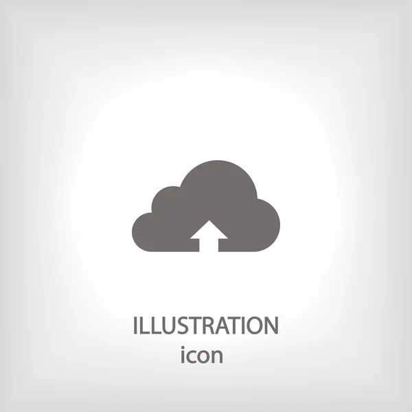 Uploadpictogram in wolk — Stockfoto