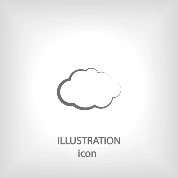 Wolk pictogram plat ontwerp — Stockfoto