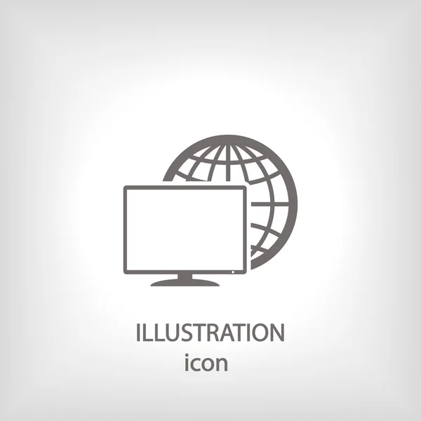 Monitor pictogram ontwerp — Stockfoto