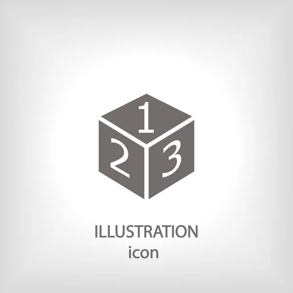 Küp logo tasarım simgesi — Stok fotoğraf