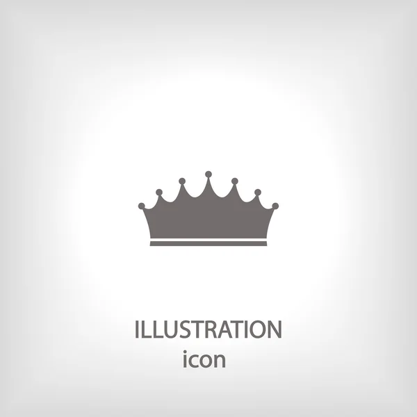 Plochý design ikony koruny — Stock fotografie