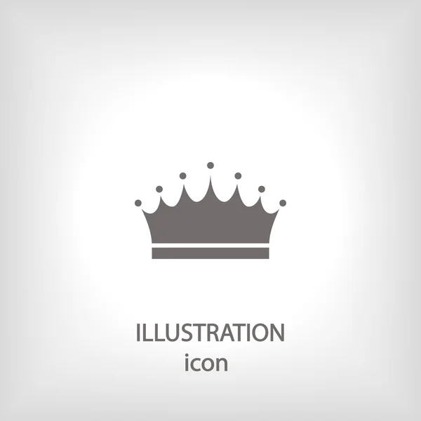 Kroon pictogram plat ontwerp — Stockfoto