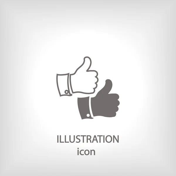 Thumb up, like icon — Stock Photo, Image