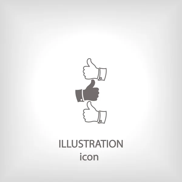 Thumb up, like icon — Stock Photo, Image