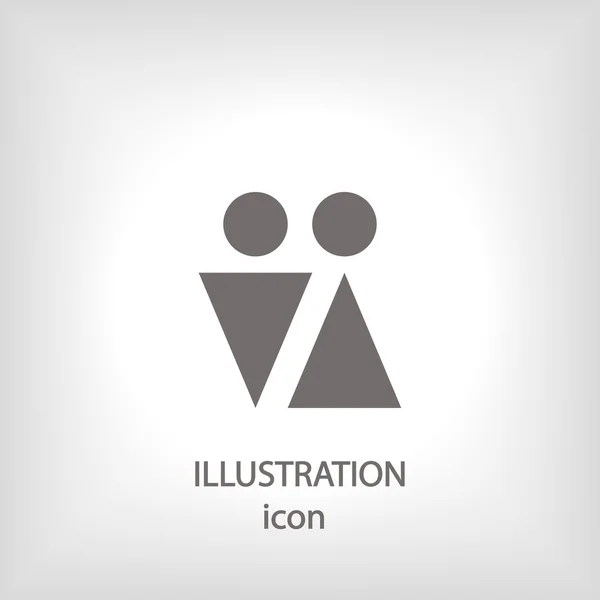 Ikona mužského a ženského znaku — Stock fotografie