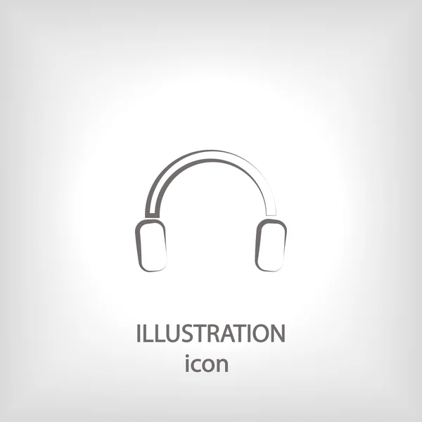 Lapos ikon-ból fejhallgató — Stock Fotó