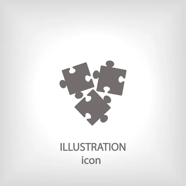 Puzzle pezzo icona — Foto Stock
