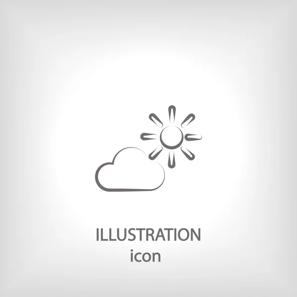 Nube y sol icono — Foto de Stock