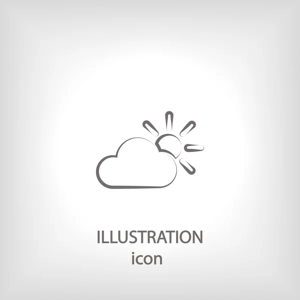 Pictogram wolk en zon — Stockfoto